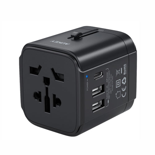 Aukey PA TA01 Universal Travel Adapter With USB C and USB A Ports